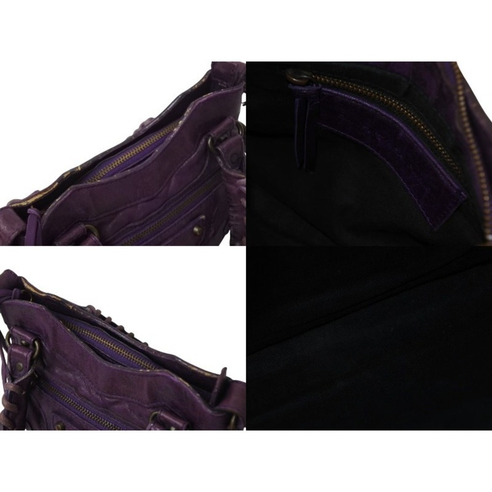 BALENCIAGA The City handbag purple leather - Picture 5 of 6